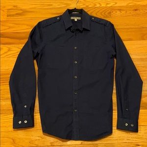 Express Slim Fit Military Button Down - Medium